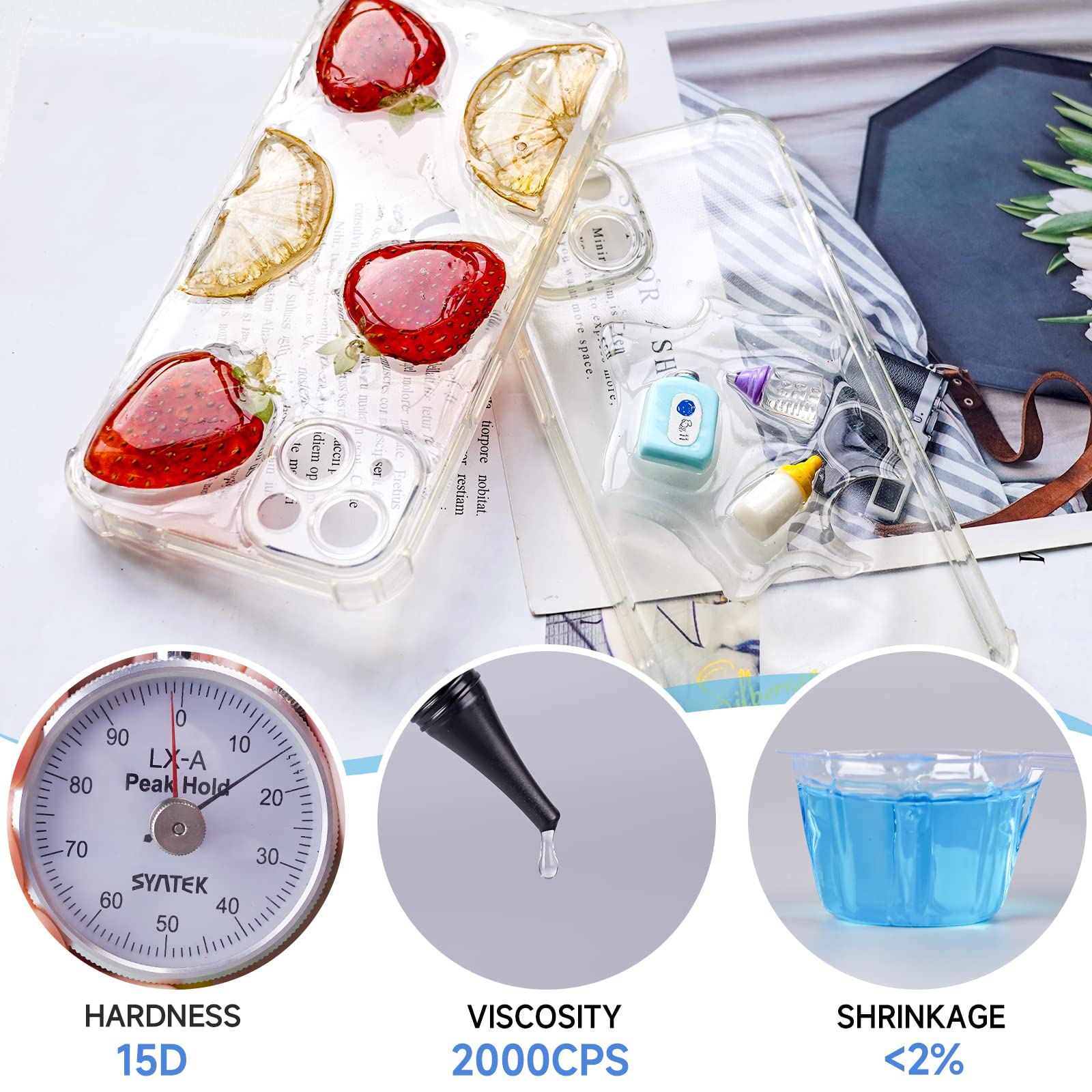 LET'S RESIN UV Resin Soft Type, 100g Elastic&Bendable Crystal Clear Ultraviolet Epoxy Resin, Low Shrinkage UV Resin Kit for Crafts, Jewelry Making, Decoration