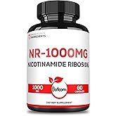 Satoomi NAD Nicotinamide Riboside - NR 1000mg Supplement - 60 Count for 30 Days
