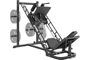 Dripex Leg Press Machine, Leg Press Machines for Home Gym, Professional Leg Press Hack Squat Machine Combo with 4 Weight Plate Storage Holders for Full Lower Body Workout - Weight Plates Not Included