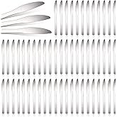 Therwen 64 Pieces Dinner Knives Set Stainless Steel Knife 8.43 Inches Silver Butter Knife Durable Table Knives Silverware for Home Restaurant Kitchen, Dishwasher Safe