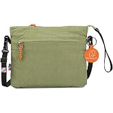 mywalit Mylite Unisex Zip Top Shoulder Bag|Cotton &amp; Nylon Blend|Compact|Adjustable &amp; Removable Strap|External Zip Pocket