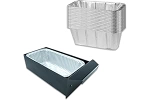 WAITCOOK Grease Cup & 24-Pack Grease Tray Liners for Members Mark 4-Burner and Pro-Series 5-Burner Outdoor Flat Top Gas Griddle Silver