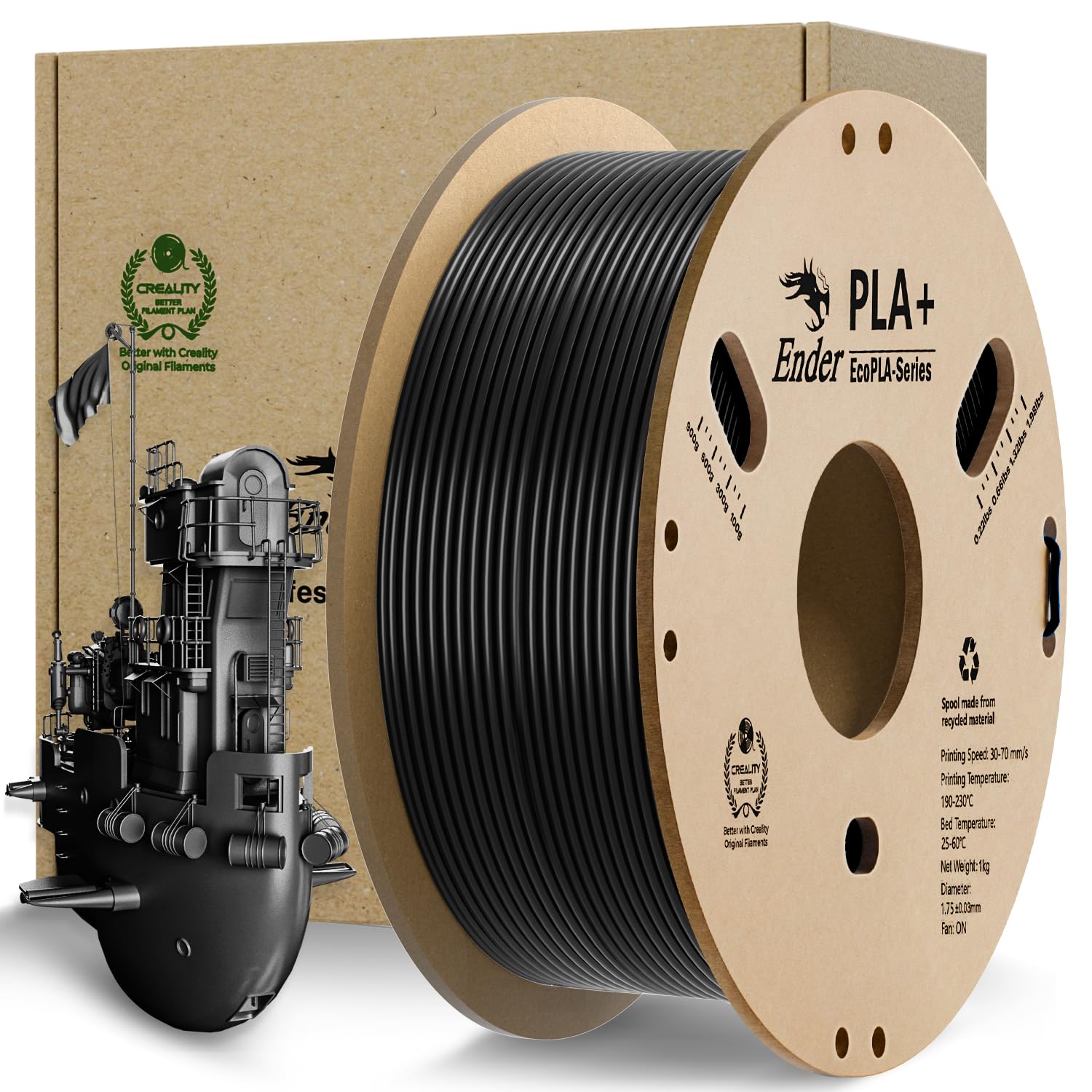 CREALITY Ender PLA + 1.75mm Filament, Neatly Wound
