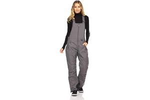 Arctic Quest Womens Ski Snow Bibs Pants Insulated Water Resistant Overalls Snowboarding Winter Waterproof Pants Women