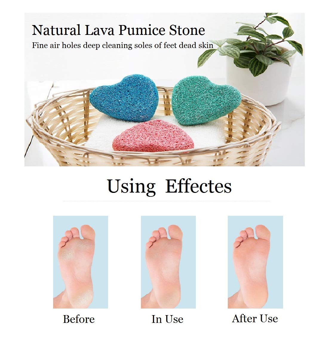 WeNeedU Pumice Stone for Feet,Natural Lava Pedicure Tools Hard Skin Premium Callus Remover for Feet and Hands,Natural Foot File Exfoliation to Remove Dead Skin,Natural Foot Scrubber(Pack of 3): Beauty