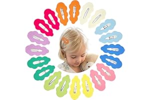 EleMirsa 40pcs Candy Colored Snap Hair Clips for Little Girl Non Slip Barrettes Hair Accessories for Baby Girl Teens Toddler Kids