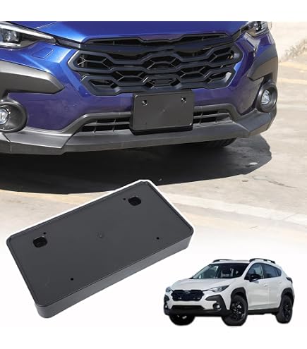 Front Bumper Tow Hook License Plate Mount Bracket Holder Compatible With Subaru Crosstrek 2024 2025, No Drill Front Bumper Tow Hook License Plate Mounting Bracket Adapter Kit (Not Fit Wilderness