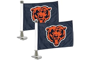 FANMATS NFL Unisex-Adult Ambassador Car Flags - 2 Pack Mini Auto Flags, 4in X 6in