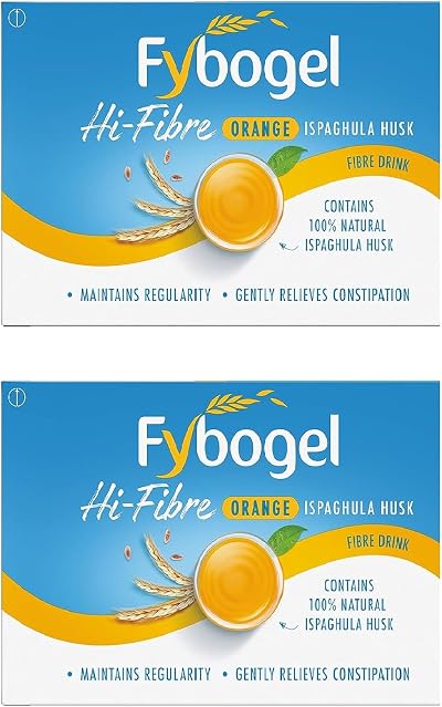 Fybogel Orange Fiber Supplement Sachets 60 Count Digestive Support