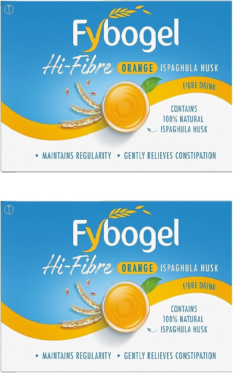 Fybogel Orange Fiber Supplement Sachets 60 Count Digestive Support