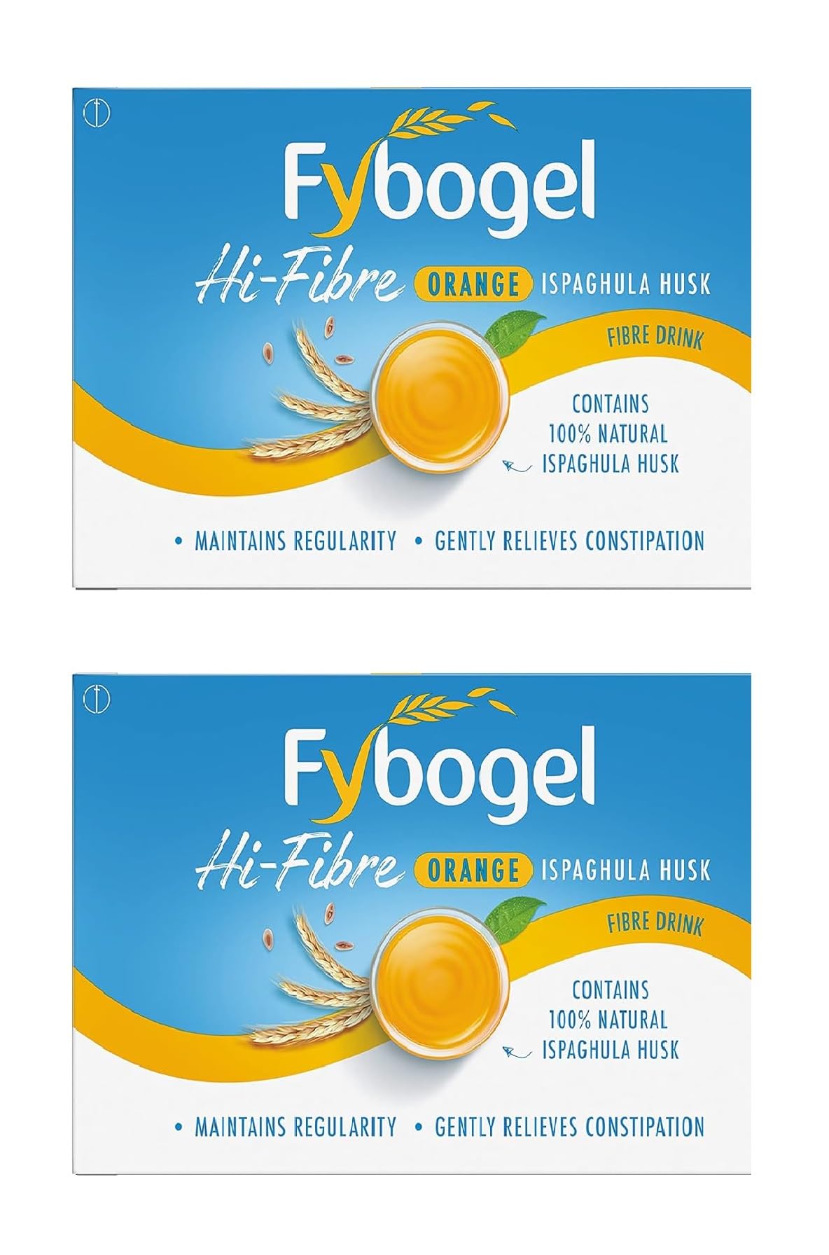 Fybogel Orange Fiber Supplement Sachets, 60 Count - Natural Digestive Support, Gentle Relief, Easy Mix Powder, Daily Use, Convenient Packets for Regularity, Healthier Lifestyle