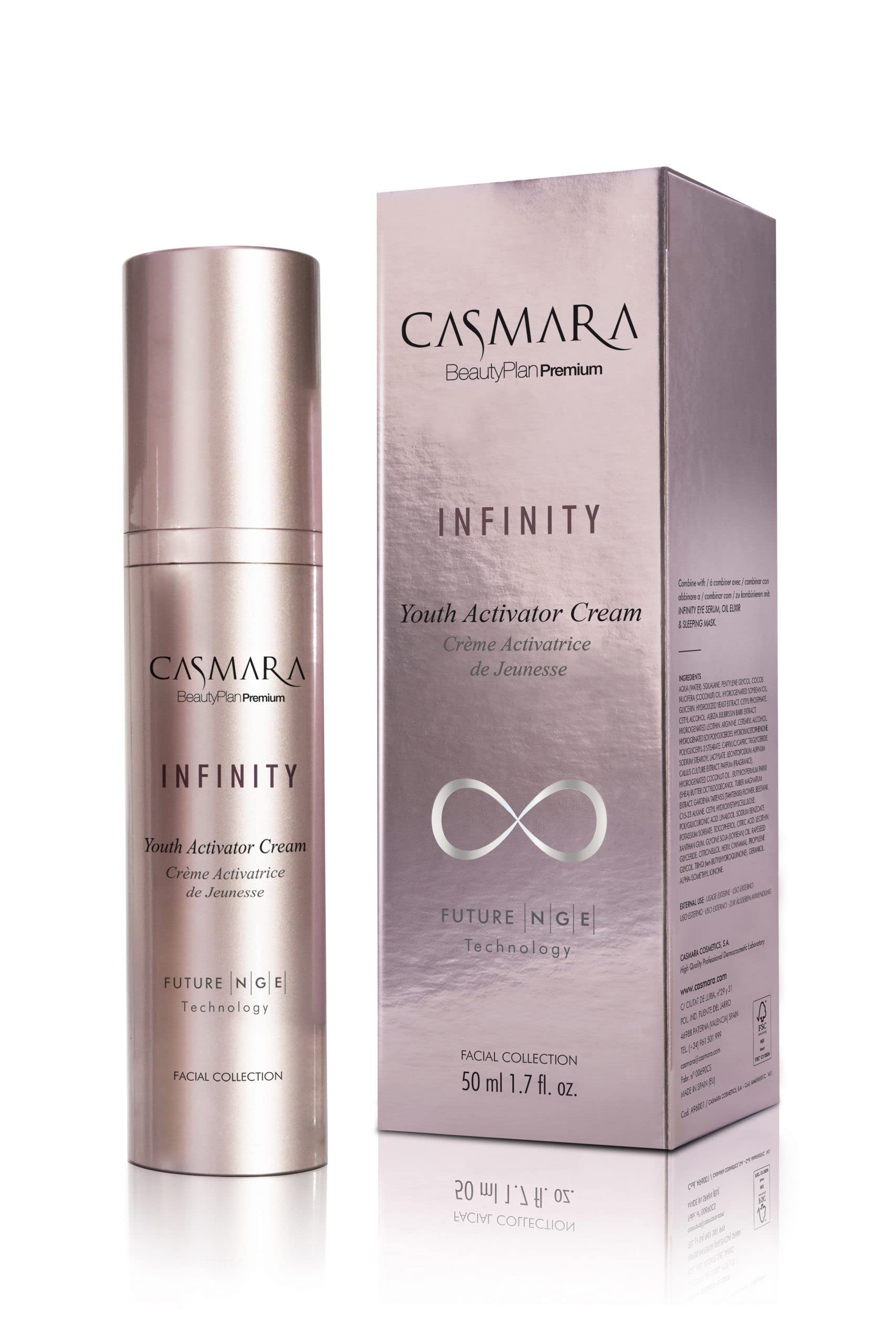 Casmara, Infinity Face Cream 50ml - Immediate Lifting Effect, Rejuvenates Mature Skin and Combats Deep Wrinkles