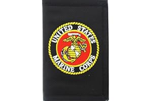 U.S. MILITARY MERCHANDISE US Marine Corps Emblem Heavy Duty Nylon Velcro Wallet