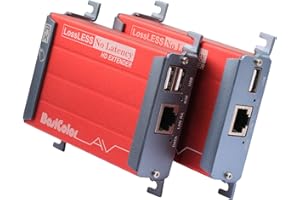 Basicolor HDMI KVM USB Extender with PoC Over Cat5/Cat6/Cat6e HDMI to RJ45 Support 1080p Video Lossless No Latency,80m 262ft Transmitter and Receiver