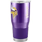 Team Fan Apparel NFL 30oz Gameday Stainless Steel Tumbler, Insulated For Hot & Cold, Slider Lid, Silicone Grip, Officially Licensed (Minnesota Vikings - Purple)