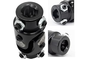 RABROPAR 3/4" DD X 3/4" DD Steering U Joint Powder Coated Universal Steering Shaft Black