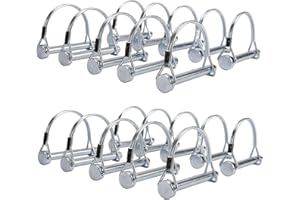 YaeMarine 20 PCS Round Wire Shaft Locking Pin Heavy Duty Safety Coupler Pin 3 Sizes Available: 5/16" x 2-1/4" , 3/8" x 2-1/4", 1/4" x 1-3/4" (20Pcs: 3/8" x 2-1/4")