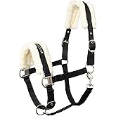 HORZE Howard Soft Fleece Horse Halter, Premium Padded Fleece Lining | Polyester Halter for Horses, Adjustable Fit Halter for Pony, Cob, Horse, Warmblood, Durable Comfort Focused Equine Handling