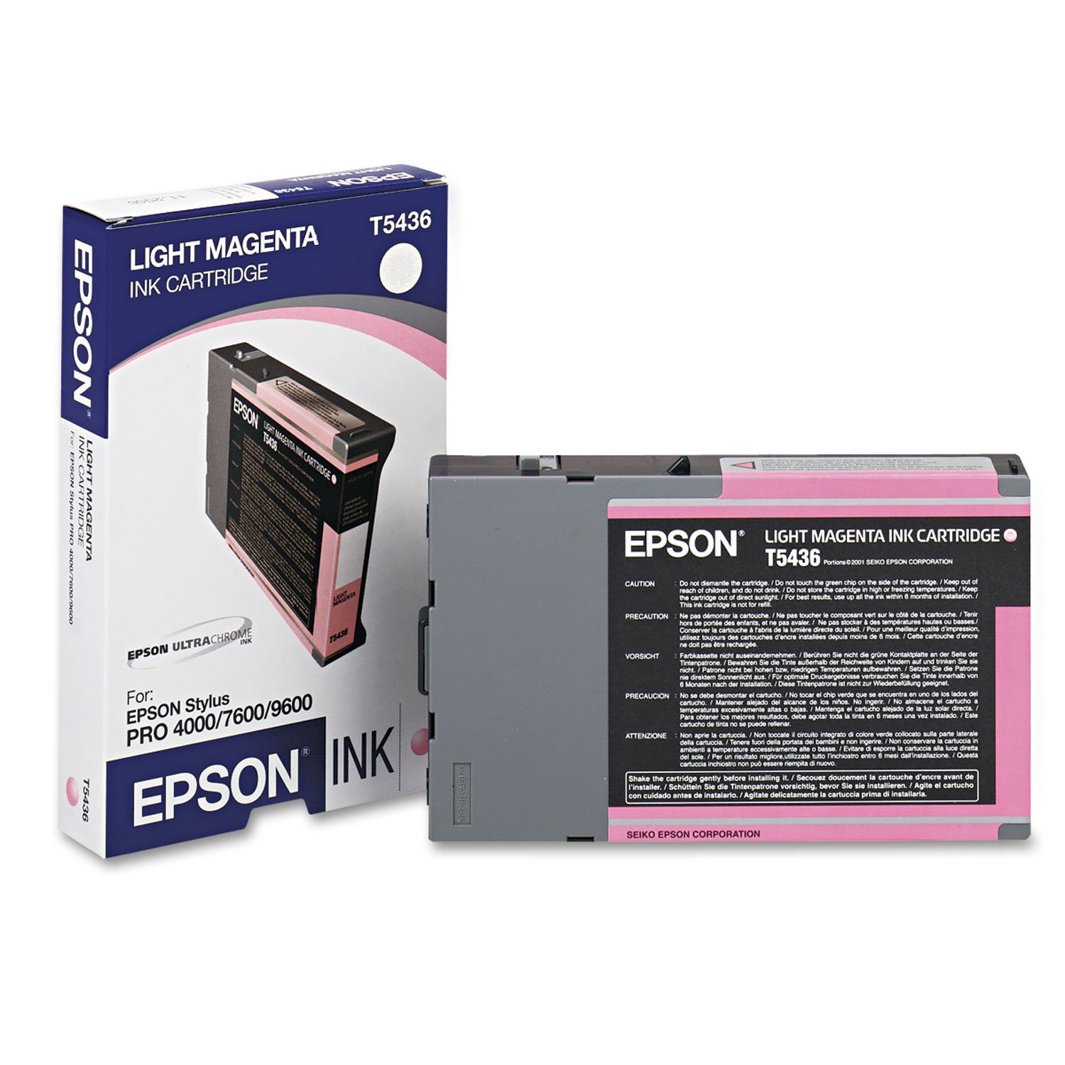 Epson C13T543600 Ink Cartridge for Pro7600 Stylus, 110 ml, Light Magenta, Genuine