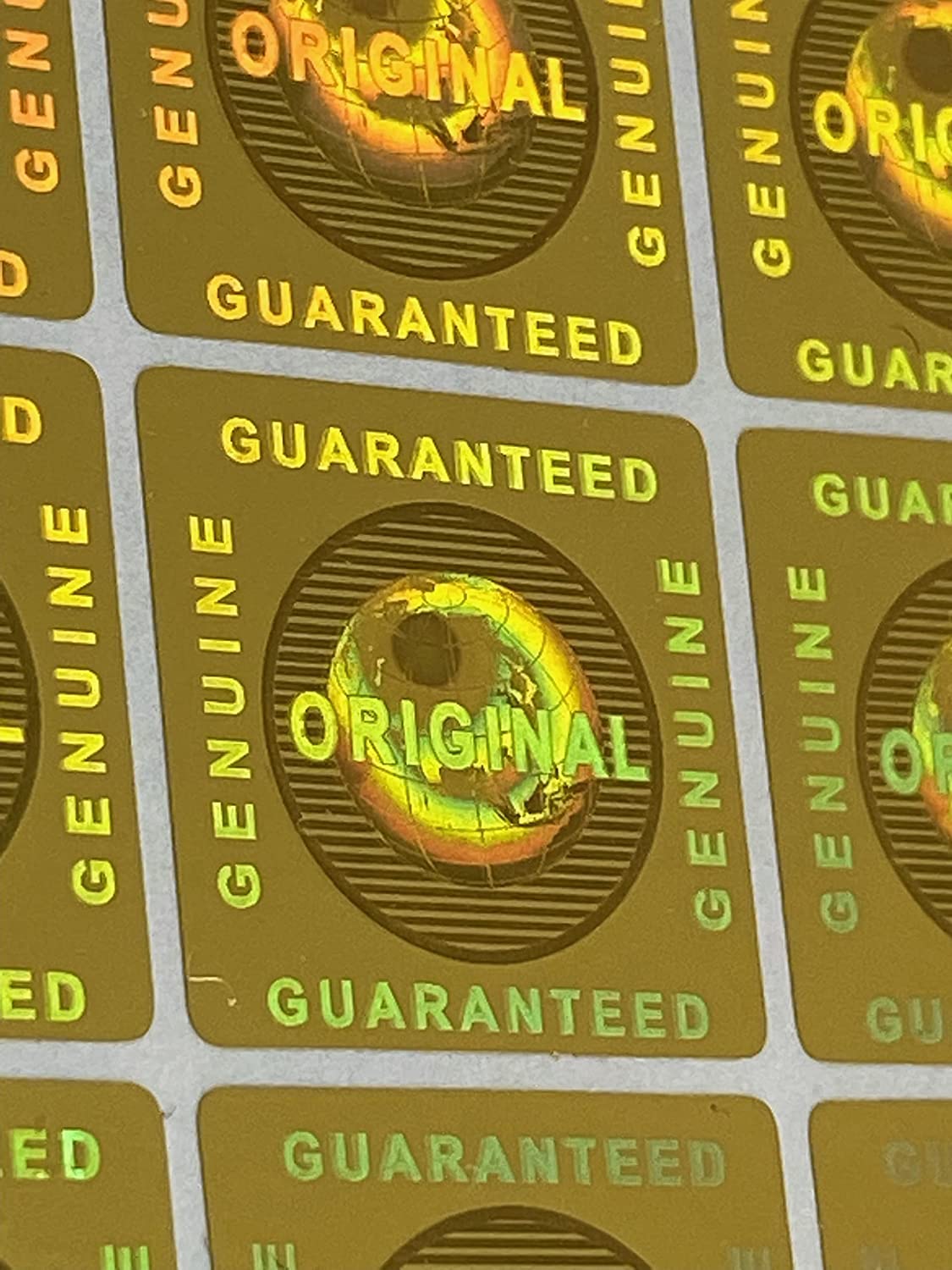 MM-products Gold Hologram Labels Tamper Proof Labels Original Security Holographic Stickers (196), 20 mm x 20 mm