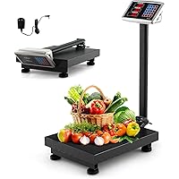 Goplus 660 LBS Digital Platform Scale, Commercial Electronic Postal Scale with LB/KG Price Calculator, 0.1 LBS Accuracy, Fold
