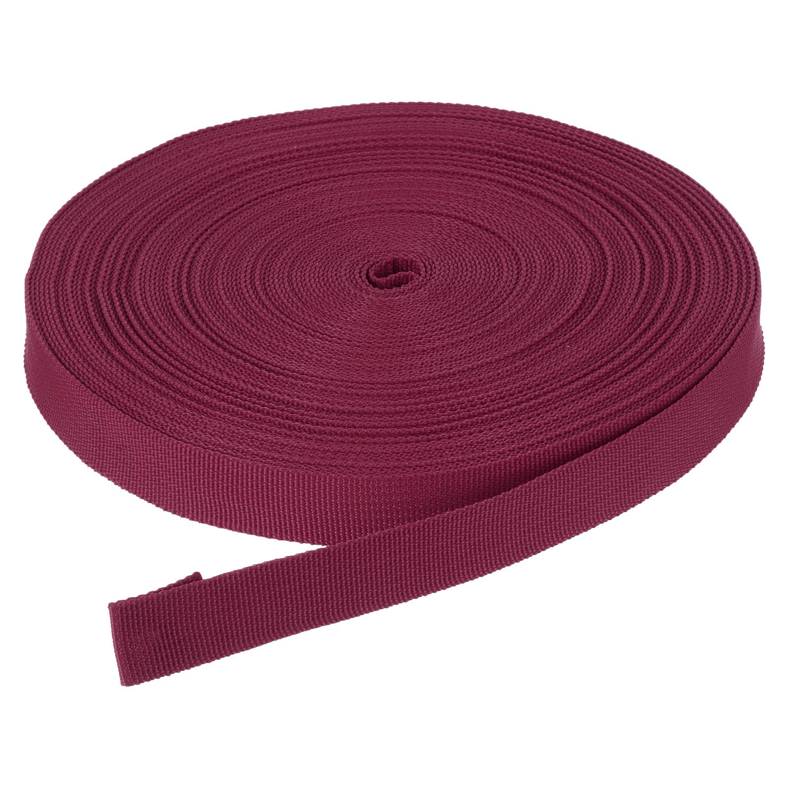 DMiotech 25 Yard x 3/4 inch Width Nylon Webbing Strap Poly Flat Webbing Strapping for DIY Craft Backpack Strapping, Sewing, Outdoor Gear Repair, Burgundy