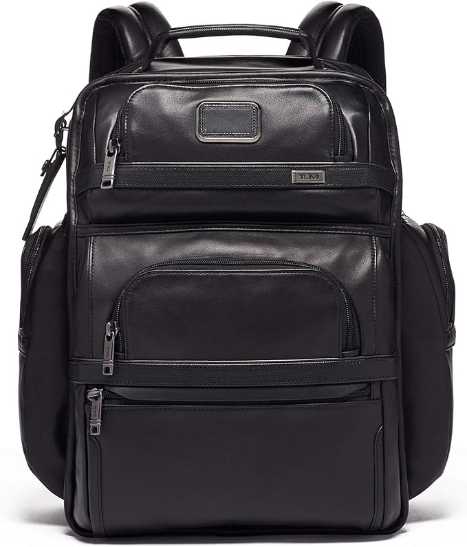 tumi alpha 3 leather backpack