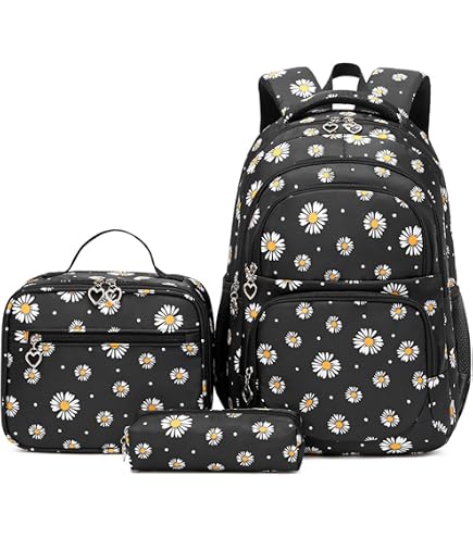 m*o様 bonjour diary school bag aline prin Amazon.com | Armbq Daisy Kids Backpacks for Girls with Lunch Box
