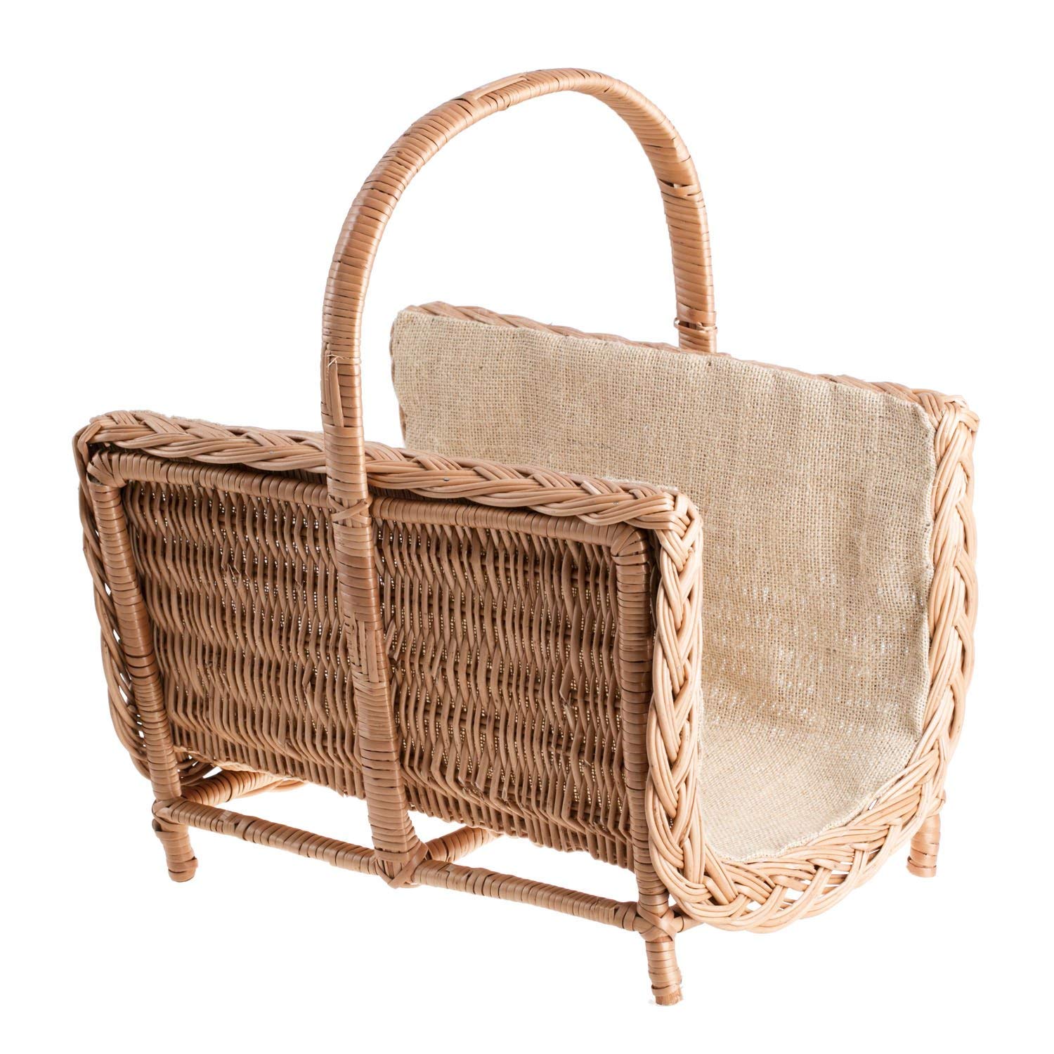 e-wicker24 Vollwe Idener Fireplace Basket Naturfarbiger, Wicker Log Basket – Wicker Log Basket