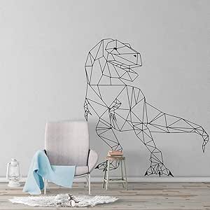 Dinosaurio geométrico grande t-rex Adhesivo de pared para niño