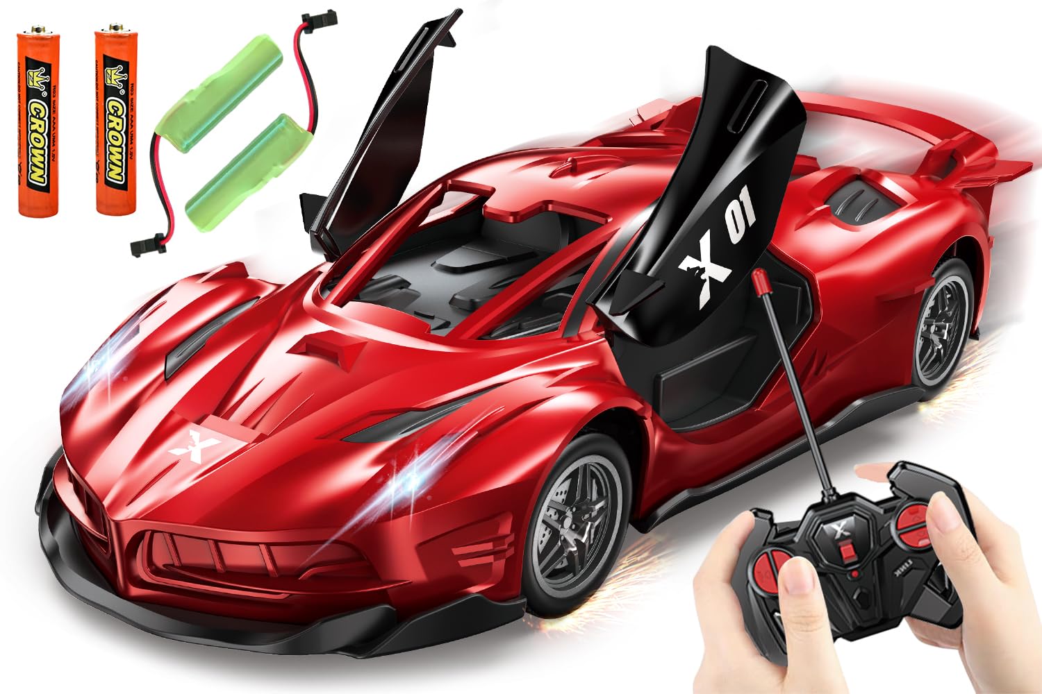 HATFRYF RC Drift Car, 1:22 Remote Control Car for Kids, Cool RC Race Cars, 4WD High Speed RC Cars - Driftable, Gifts for Kids Boys