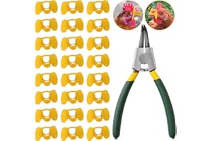 Aufind 101 Pieces Pinless Peepers with Pliers Set Chicken Glasses Poultry Blinders Chicken Spectacles Chicken Peepers Pheasant Anti-Pecking Eye Glasses Plier