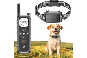 Wireless Dog Fence, Electric Fence for Dogs Outdoor Use 185 Days Standby Training Collar, Flash Light & Waterproof Portable D