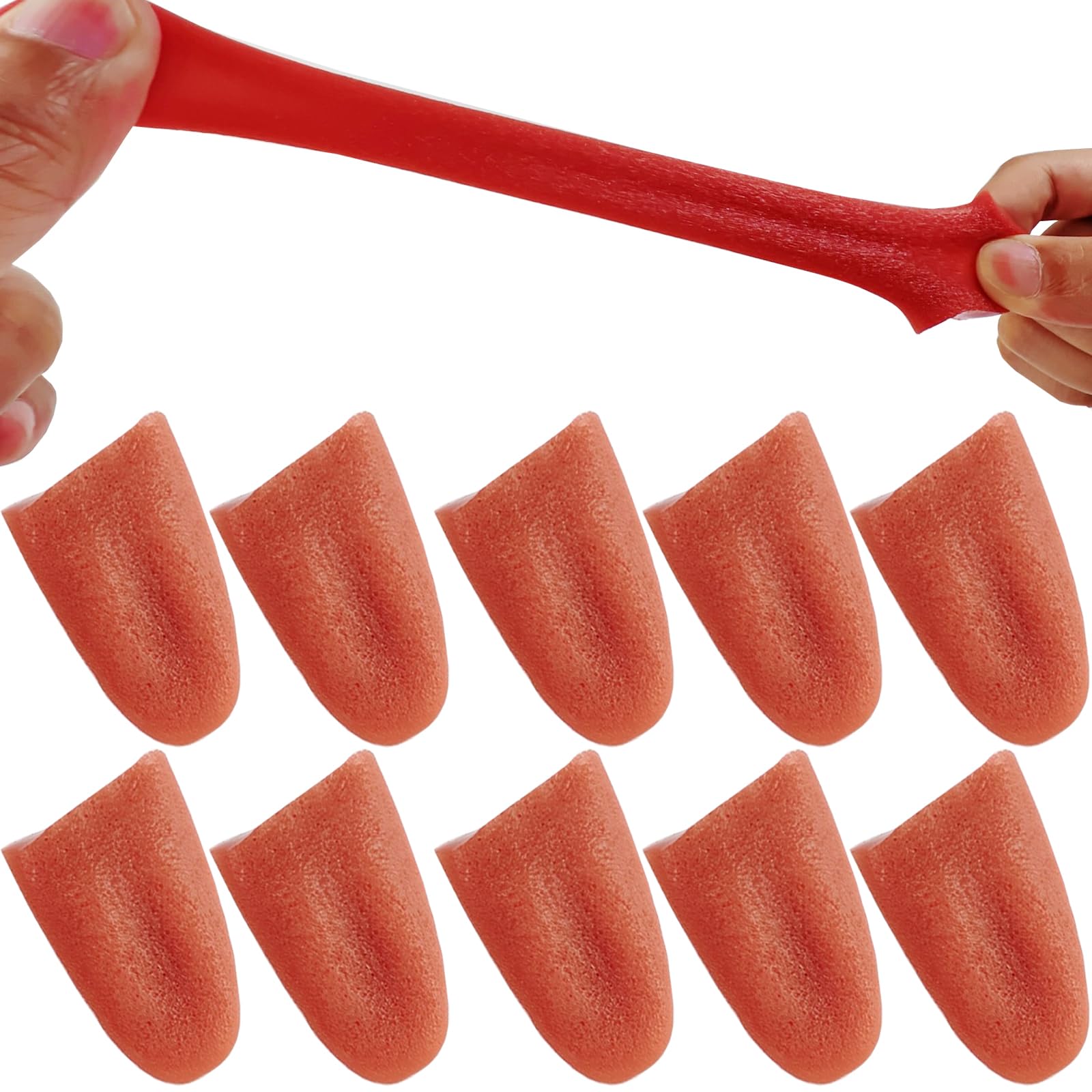 Photo 1 of TIHOOD 10PCS Halloween Fake Tongue False Tongue Horrific Tongue Prop Tricks Tongue Toys, Prop Tricks Tongue Toys, Realistic Fake Tongue