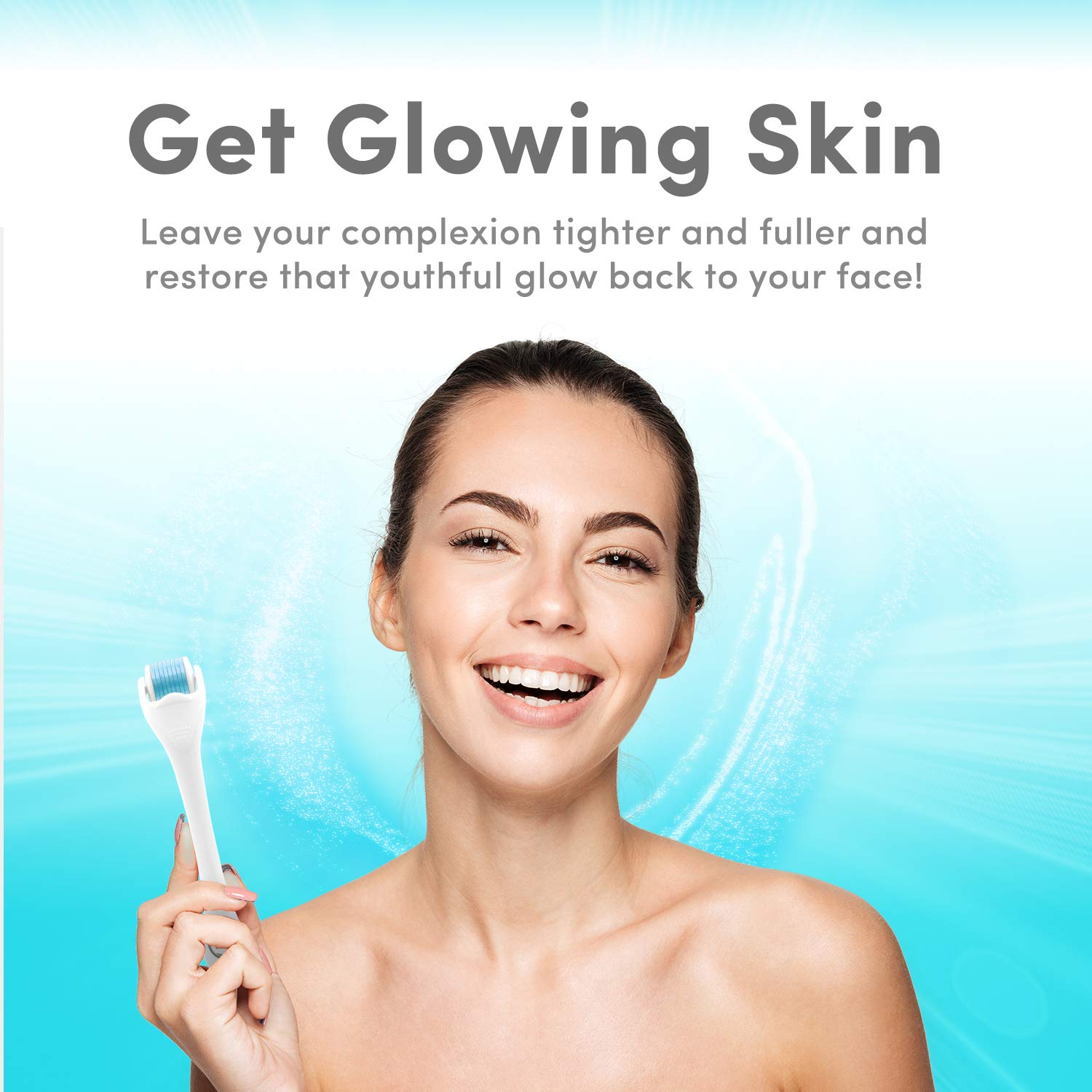 Derma Roller Microneedling Kit For Face.5mm - Microneedle 540 micro needle microdermabrasion tool - Includes 3 Free Ebooks & Storage Case: Beauty