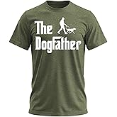 The Dogfather T Shirt – Dog Dad Shirt Men Graphic Tees Funny Humor Daddy T-Shirt - Dog Groomer Themed Gifts for Men