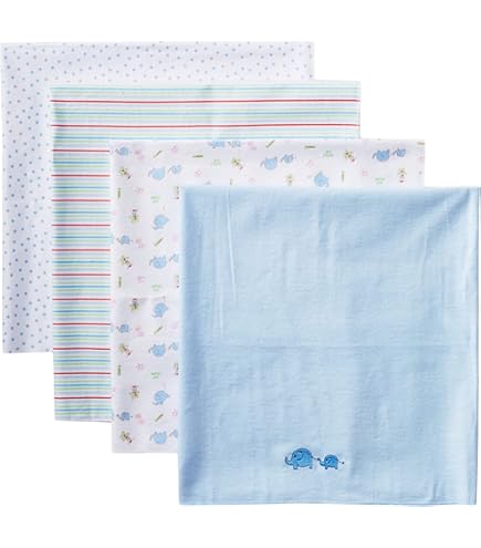Kushies Flannel Receiving Blanket - 30x30 Inch Square For Swaddling, Solid Grey