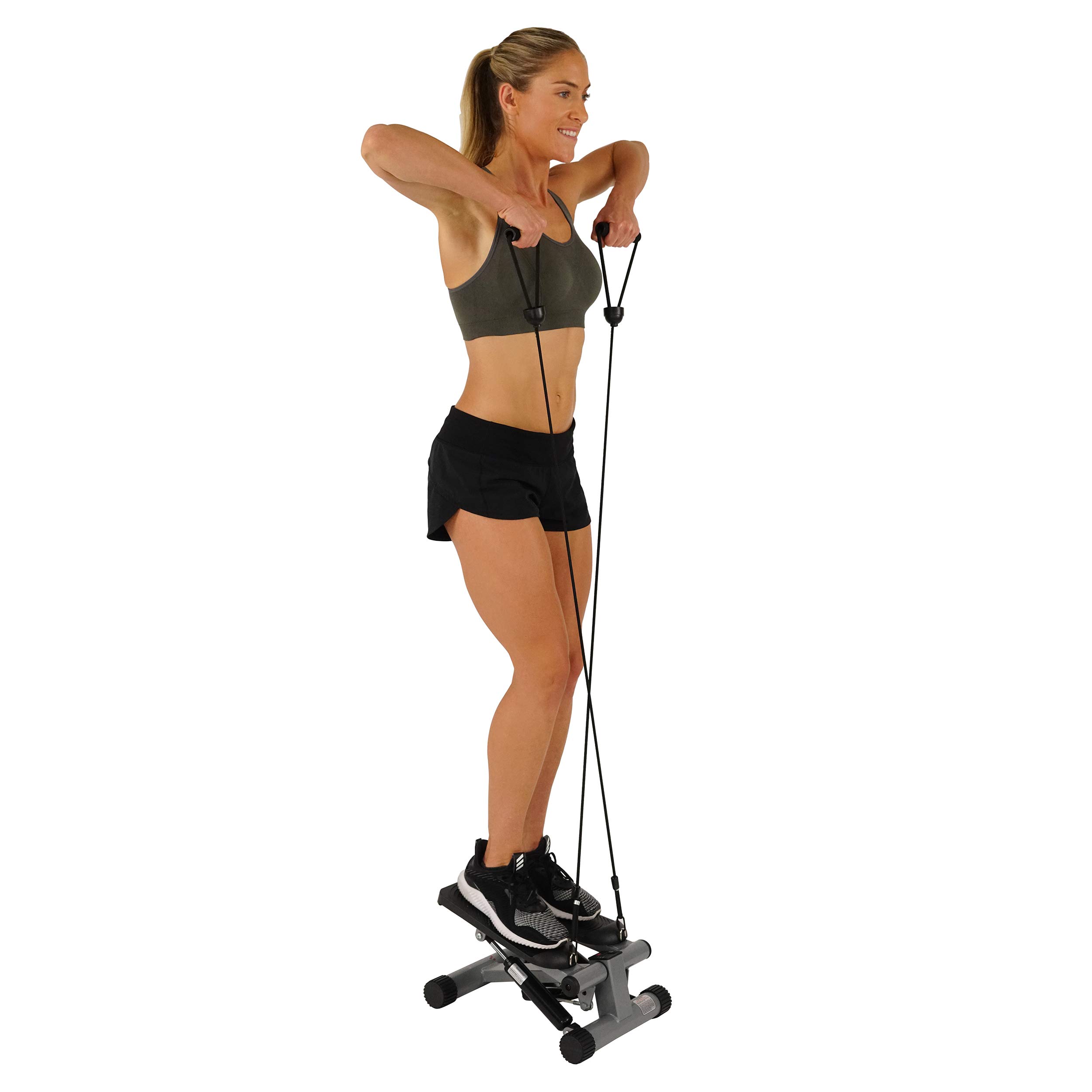 Sunny Health & Fitness Mini Steppers for Exercise at Home, Stair Step Workout Machine with Resistance Bands, Full Body Cardio Equipment with Digital Monitor No. 012 S Sunny Health & Fitness Mini Steppers for Exercise at Home, Stair Step Workout Machine with Resistance Bands, Full Body Cardio Equipment with Digital Monitor No. 012 S