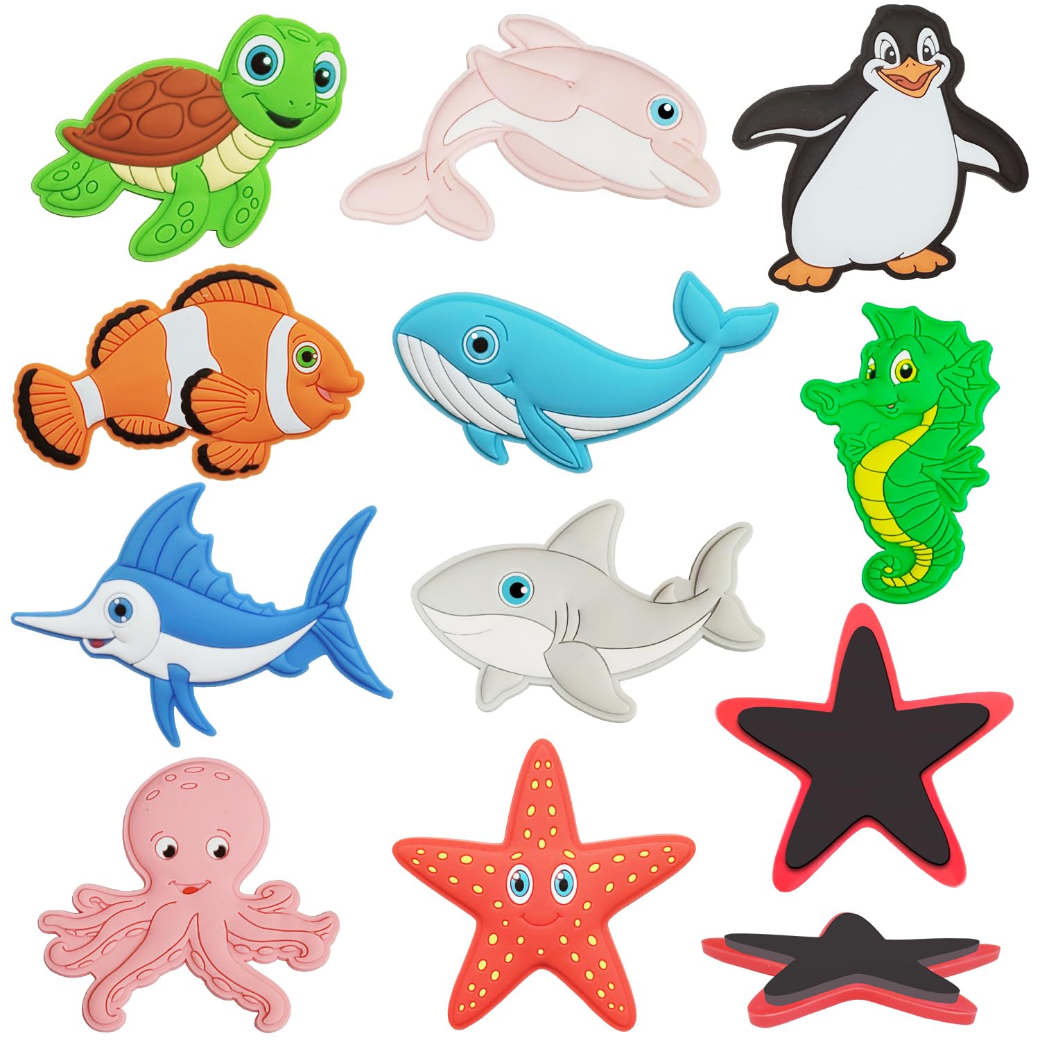DUUMI Refrigerator Magnets for Toddlers Ocean Animal, Fridge Magnets for Toddlers 1-3, Magnetic Animals for Fridge, Cute Safe Soft Full Back Magnet for Kids, Educational Baby Magnet for Whiteboard