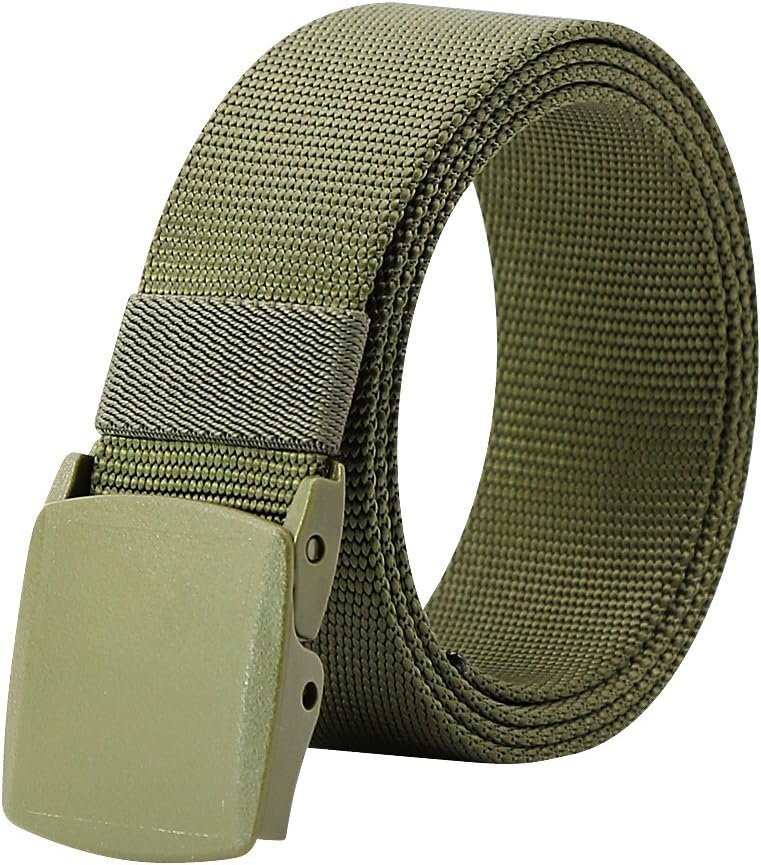 Kusun Nylon Breathable Men's Belt Outdoor Sports Waterproof Belt Military Style Adjustable Webbing Plastic Buckle