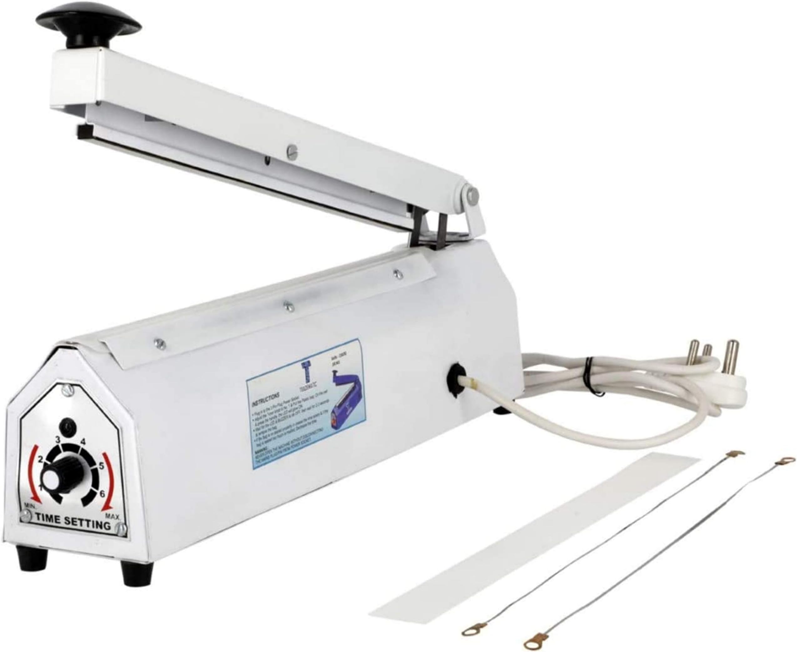 TRADEMATIC Enterprise Premium 12 inches Heavy Duty Heat Sealer, Heat Sealer for Plastic Bag, Heat Sealer Machine, Heat Sealer for Plastic Bag 12" inch, Impulse Sealer, Packing Machine (Off-White)