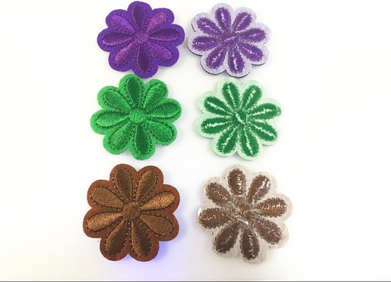 RayLineDo Pack of 100 Flower Shaped Iron On Patches for Bags, Jackets, Tablecloths, Bed Sheets - Image 4