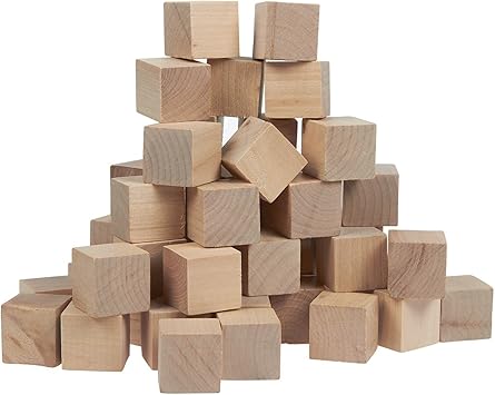 Juvale Small Wooden Craft Cubes 