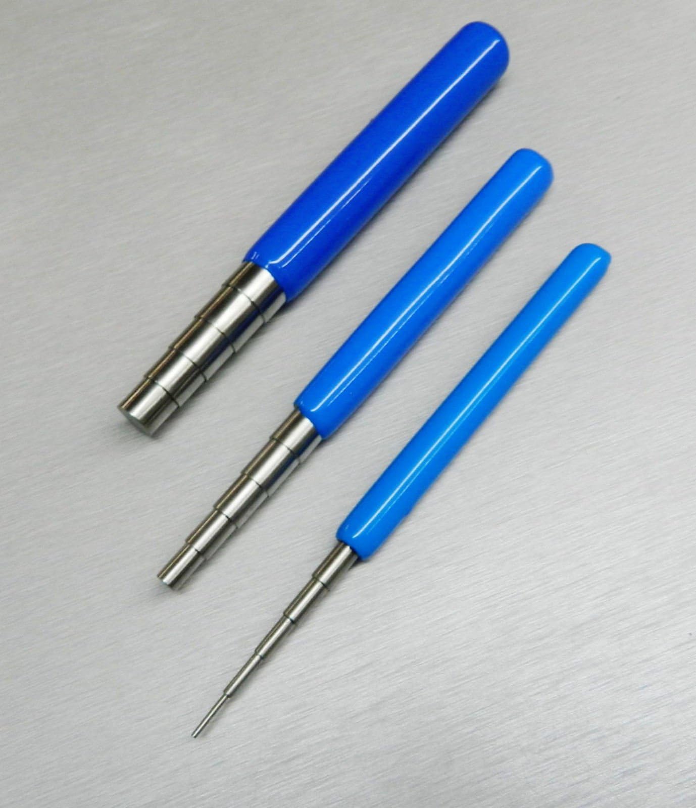 WIRE WRAPPING MANDRELS STEEL 3 PC SET RING MAKING JEWELRY BEAD WORKING JUMP TOOL
