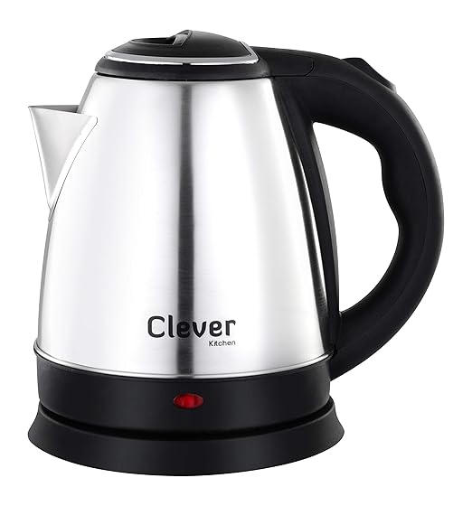 Clever Kitchen Electric Kettle 1 LTR Stainless Steel Automatic Cordless Kettle Electric, E Kettle Tea,