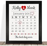 Personalised Presents Gifts For Him Her Husband Wife Couples Boyfriend Girlfriend First Ruby Silver Wedding Anniversary Valentines Day Christmas Xmas Calendar Date Framed Prints Posters Decor