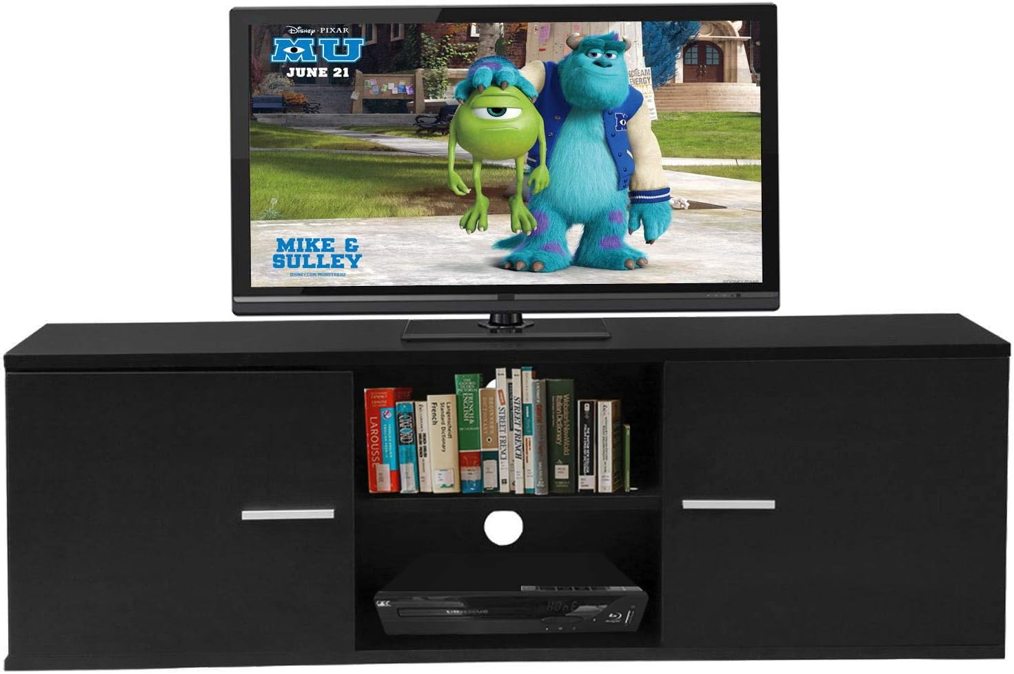 Amazon Com Tv Entertainment Center 55 Wood Tv Stand Media