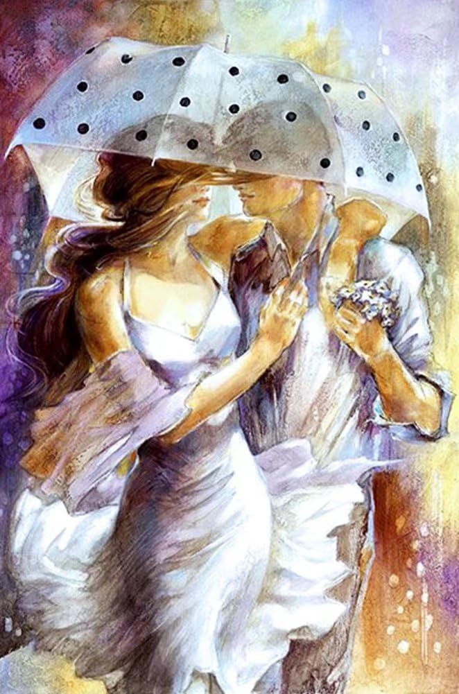 ESOOR 5D DIY Diamond Painting, Cross Stitch DIY Diamond Painting Kits Arts Lovers 12X16 Inches