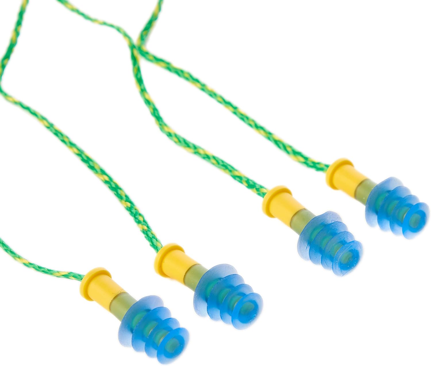 AquaEars Waterproof Multi-use Earplugs for Adults (2 works), Blue/Yellow, 2 count (Pack of 1)