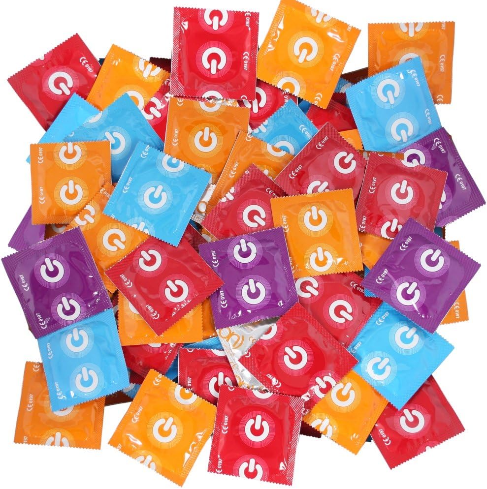 ON Condom Mix I 100 Units I Premium Condoms 7 Types and Sizes with 54 mm Width I 20x Extra Thin